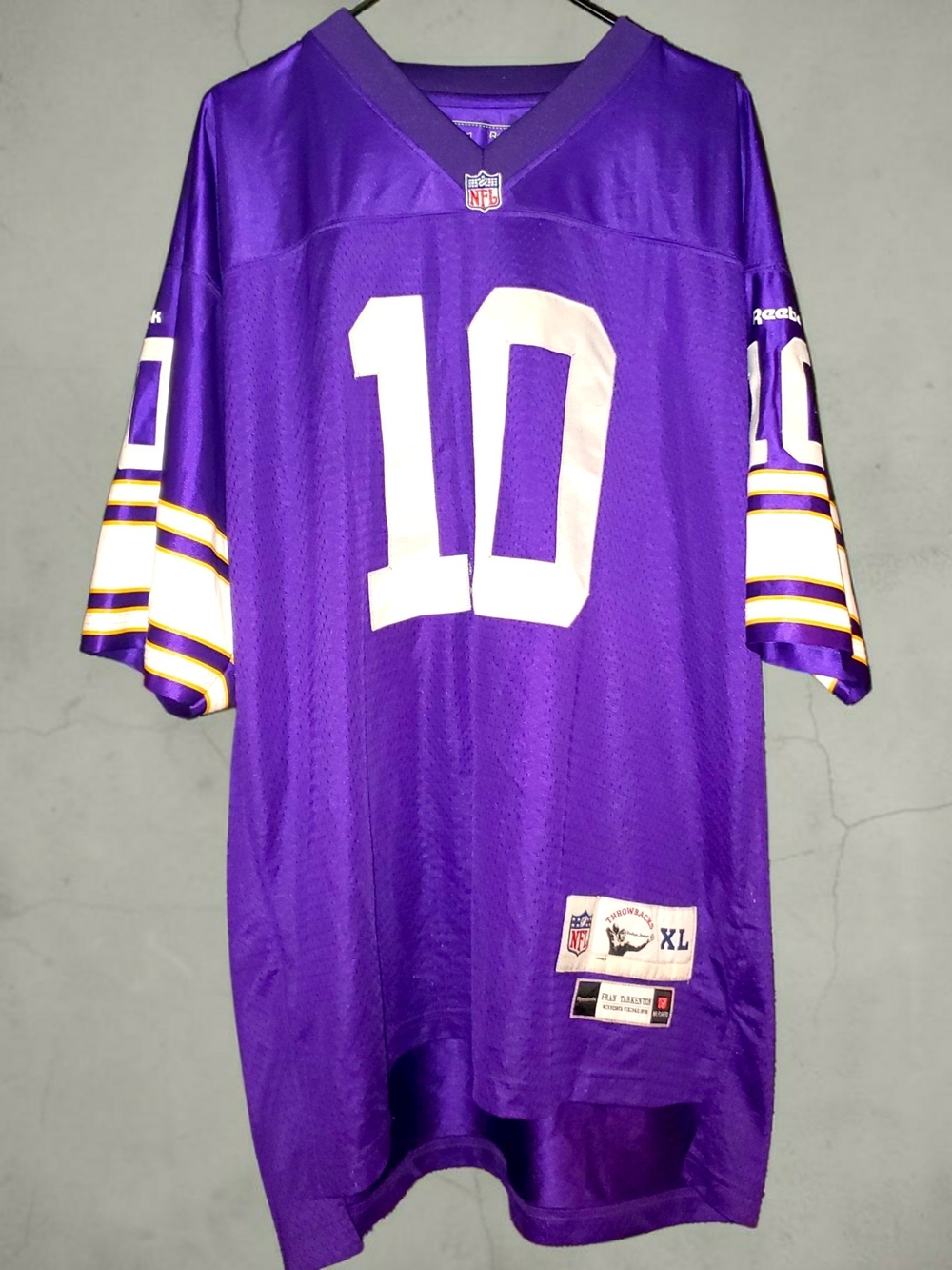 🔥 VTG Reebok NFL Classic Minnesota Vikings Fran Tarkenton Throwback Jersey #10